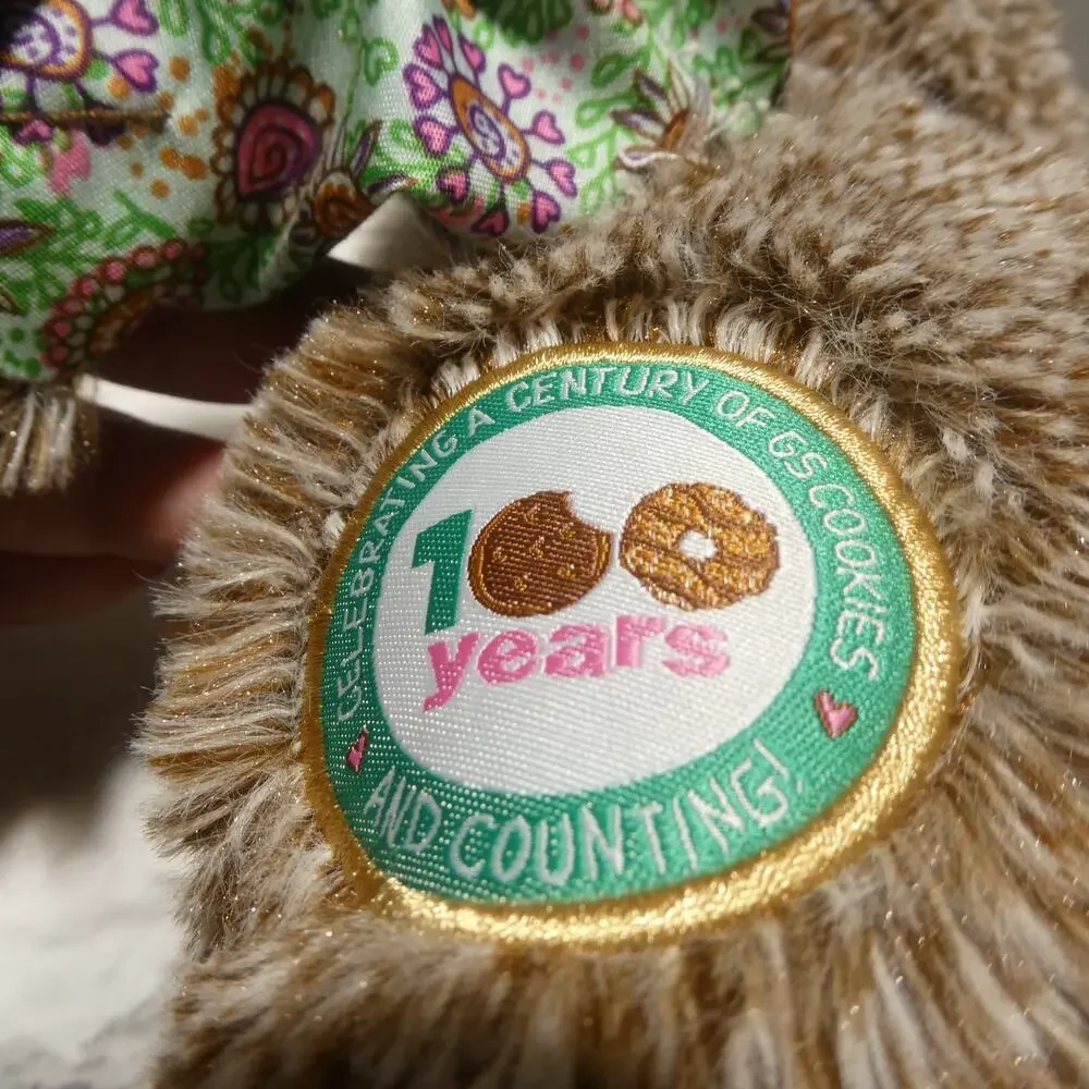Little Brownie Bakers Owl Plush Kids 10in Brown Girl Scout Cookie 100 Years Patc